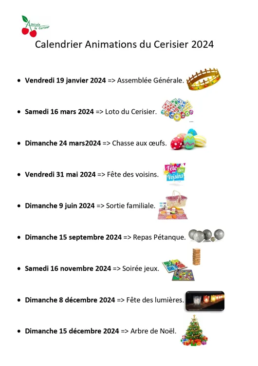 Calendrier 2024